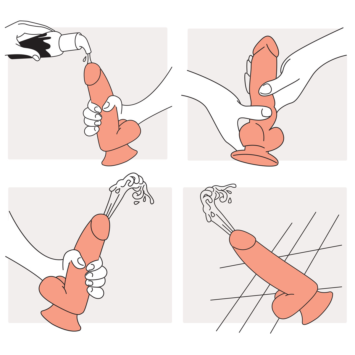 Prótese Realística no Formato de Pênis que Ejacula com Glande Delineada e Ventosa - Adão & Eva Splash | 18,5 x 4,5 cm - 5