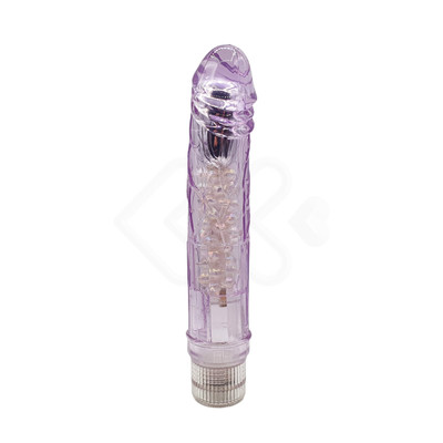 Foto 2 do produto Prótese Realística em Jelly com Esferas Internas e Vibração Multivelocidade - Black Cherry | 18,7 x 3,8 cm
