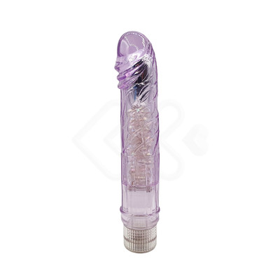 Foto 3 do produto Prótese Realística em Jelly com Esferas Internas e Vibração Multivelocidade - Black Cherry | 18,7 x 3,8 cm