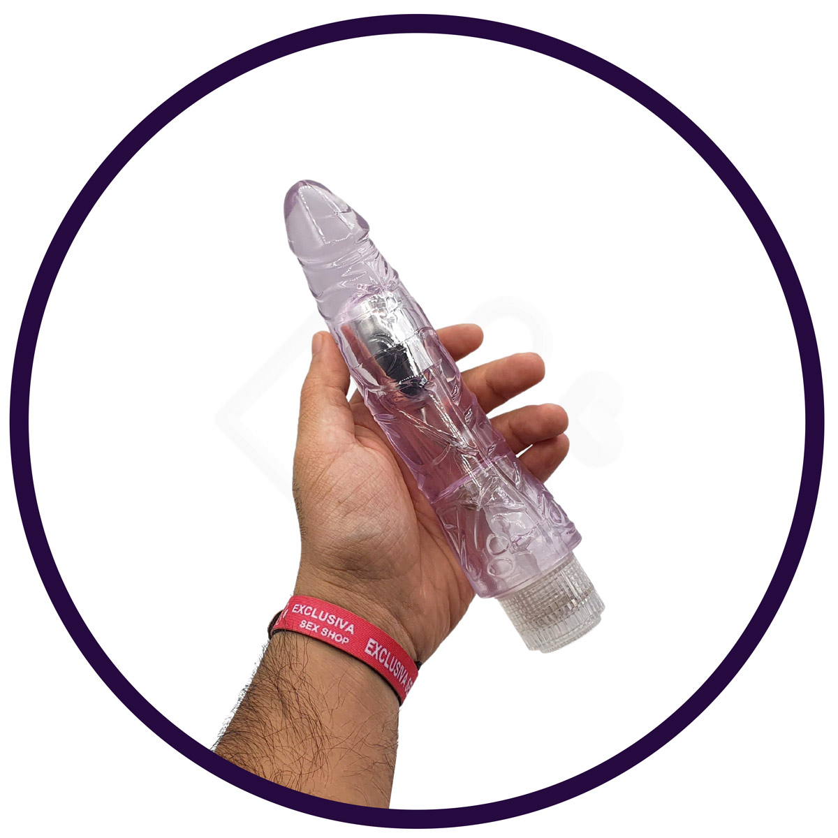 Prótese Realística em Jelly com Vibração Multivelocidade - Black Cherry | 17,5 x 3,8 cm - 6