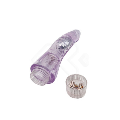 Foto 5 do produto Prótese Realística em Jelly com Vibração Multivelocidade - Black Cherry | 17,5 x 3,8 cm