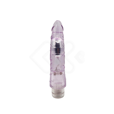 Foto 3 do produto Prótese Realística em Jelly com Vibração Multivelocidade - Black Cherry | 17,5 x 3,8 cm