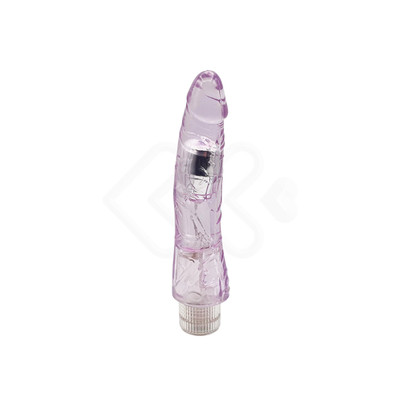 Foto 2 do produto Prótese Realística em Jelly com Vibração Multivelocidade - Black Cherry | 17,5 x 3,8 cm