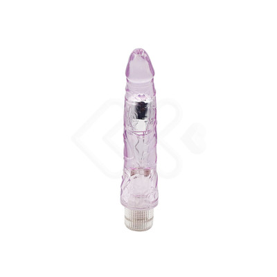 Foto 4 do produto Prótese Realística em Jelly com Vibração Multivelocidade - Black Cherry | 17,5 x 3,8 cm