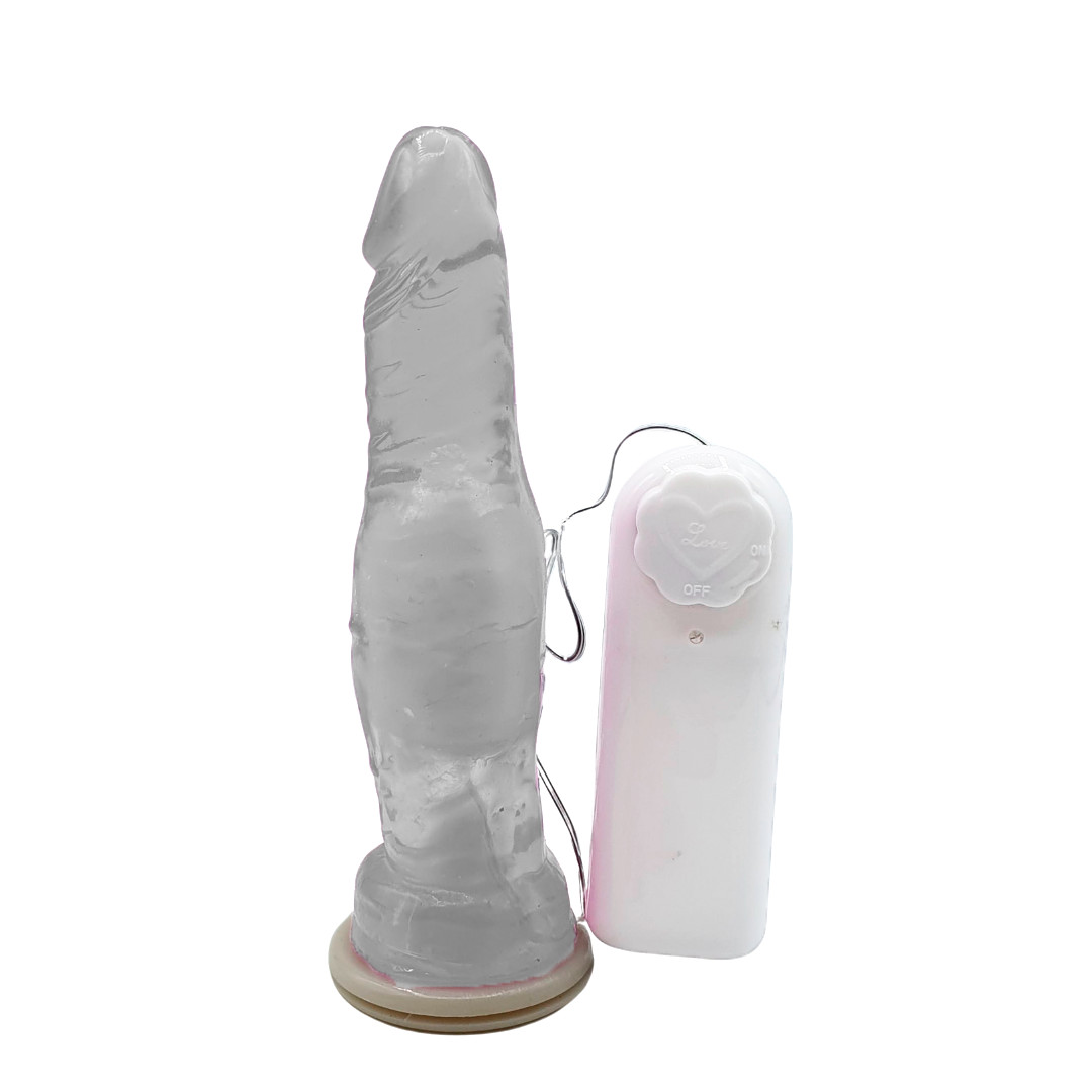 Prótese Realística em Jelly com Vibro Multivelocidade e Cinta Ajustável - Magic Sexy | 14 x 3 cm | Disponível em 8 Cores - 8