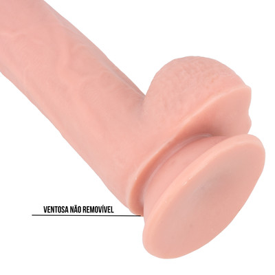 Foto 3 do produto Prótese Peniana Realística com Pele Beliscável, Glande com Prepúcio, Veias, Escroto, Ventosa e Vertebra - Lovetoy Sliding-Skin Dong 9.5" | 18 x 4,5 cm