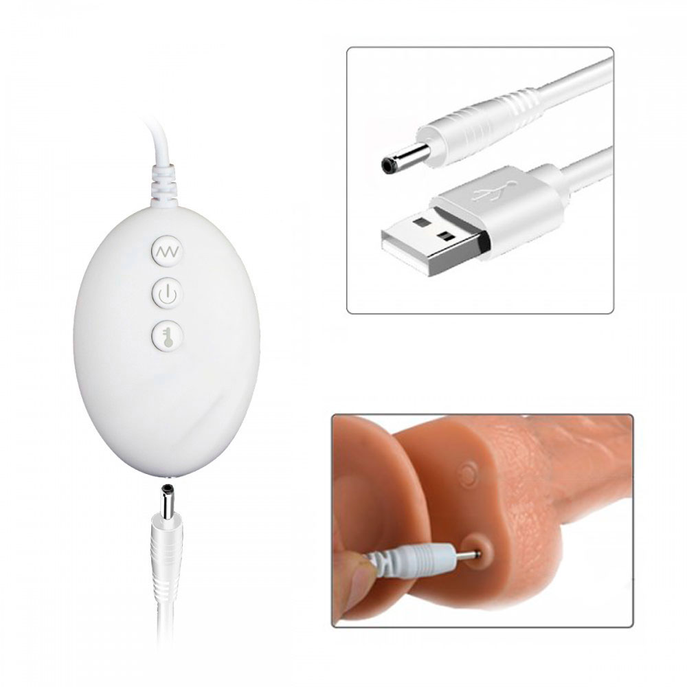 Prótese Realística Recarregável com 7 Modos de Rotação e Vibrações, Aquecimento e Controle Remoto Sem Fio - Crazy Lion Patterns 7 | 15 x 3,7 cm - 6