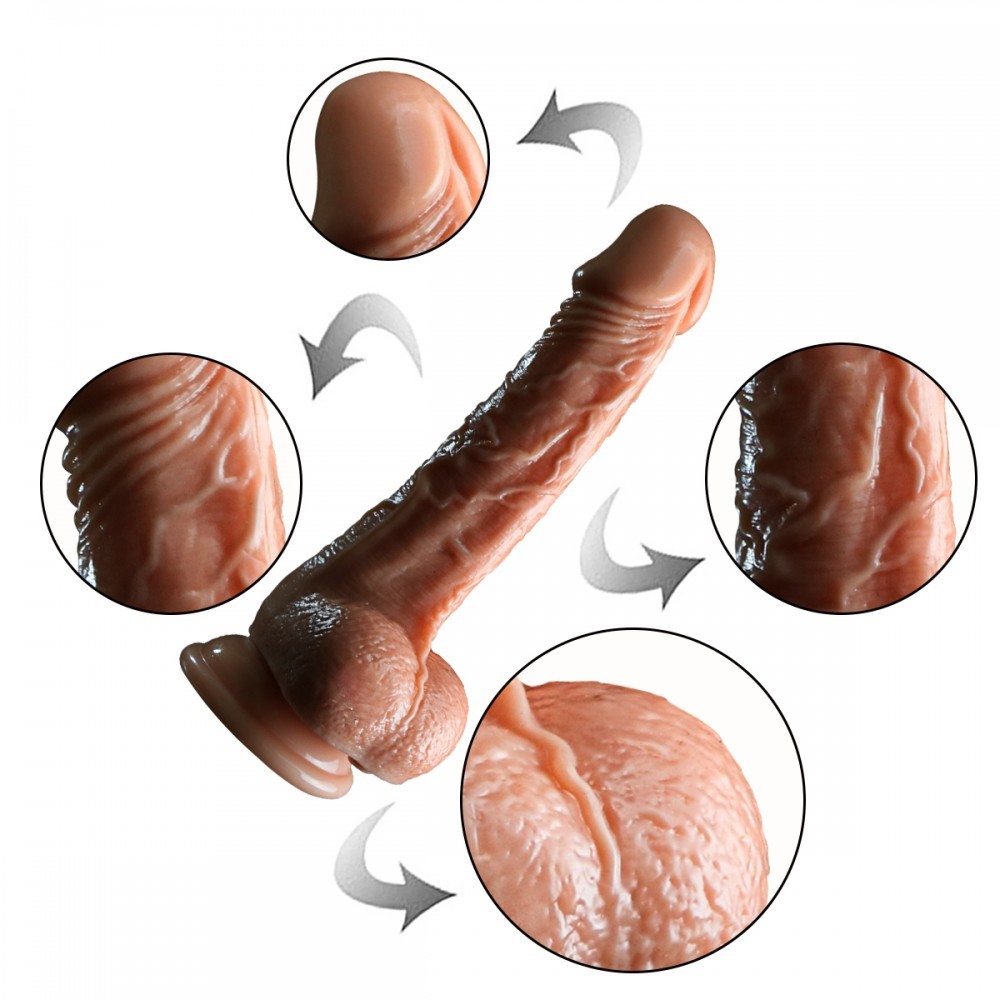 Prótese Realística Recarregável com 7 Modos de Rotação e Vibrações, Aquecimento e Controle Remoto Sem Fio - Crazy Lion Patterns 7 | 15 x 3,7 cm - 5