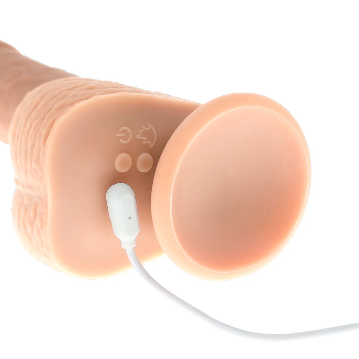 Prótese Peniana Realística Recarregável com 8 Modos de Vai e Vem, Vibrações, Função Aquecimento e Controle Remoto Sem Fio - Knight Series | 14,7 x 3,9 cm - 4