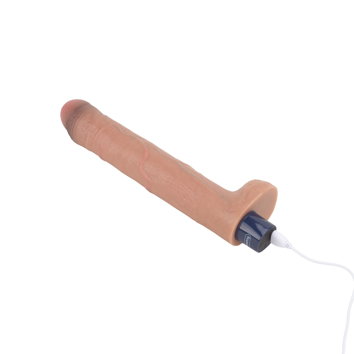 Prótese Peniana Realística em Silicone com Prepúcio Parcialmente Cobrindo a Glande, Escroto, 10 Modos de Vibrações e Recarregável - LoveToy Real Softee 10.5" Long | 20,5 x 4,1 cm - 6