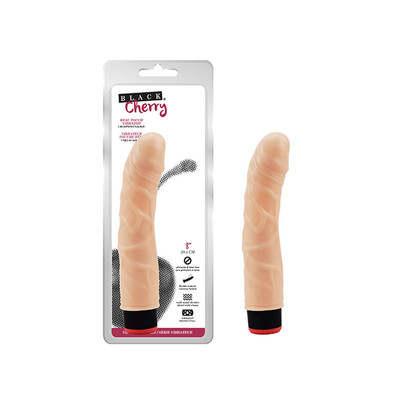 Prótese Realística em Silicone com Vibração Multivelocidade - Black Cherry 8 | 17,1 x 3,7 cm