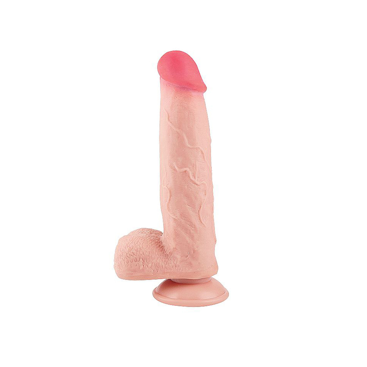 Prótese Peniana Realística em TPE com Dupla Camada, Vértebra, Glande, Escroto e Ventosa Removível - SI Mr. Switch | 15,5 x 4,3 cm - 2