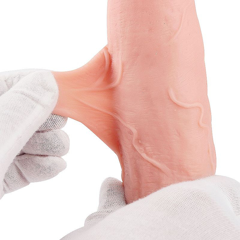 Prótese Peniana Realística em TPE com Dupla Camada, Vértebra, Glande, Escroto e Ventosa Removível - SI Mr. Switch | 15,5 x 4,3 cm - 4