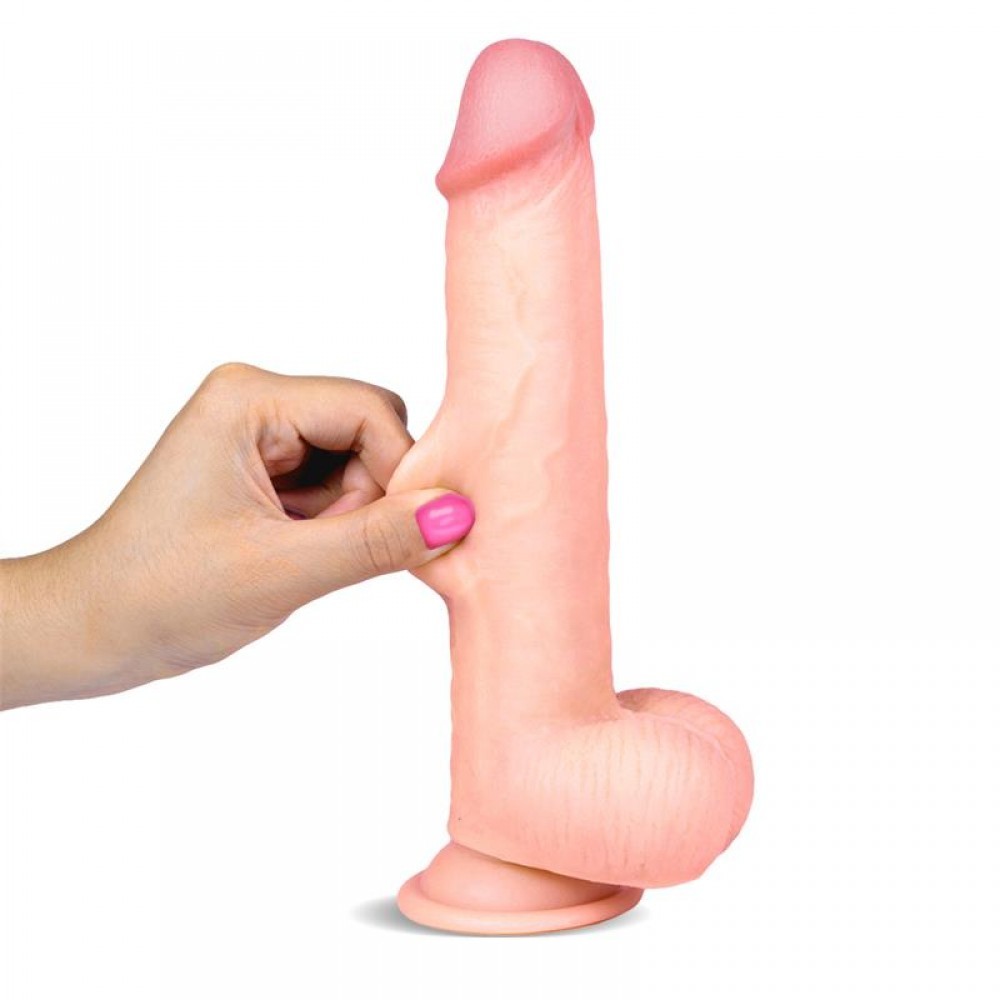 Prótese Realística em TPE com Glande Definida, Prepúcio, Escroto e Ventosa - 17 x 4,1 cm | Disponível em 2 Cores - 3