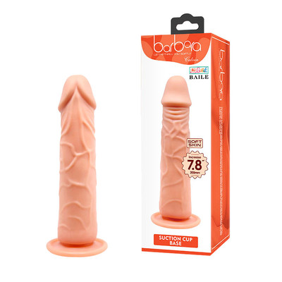 Foto 1 do produto Prótese Realística em TPR Macio com Glande Delineada, Veias e Ventosa - Barbara Suction | 18 x 3,8 cm