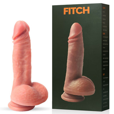 Foto 1 do produto Prótese Realística com Ventosa, Escroto, Veias Salientes e Glande Definida - Fitch | 14,5 x 4 cm