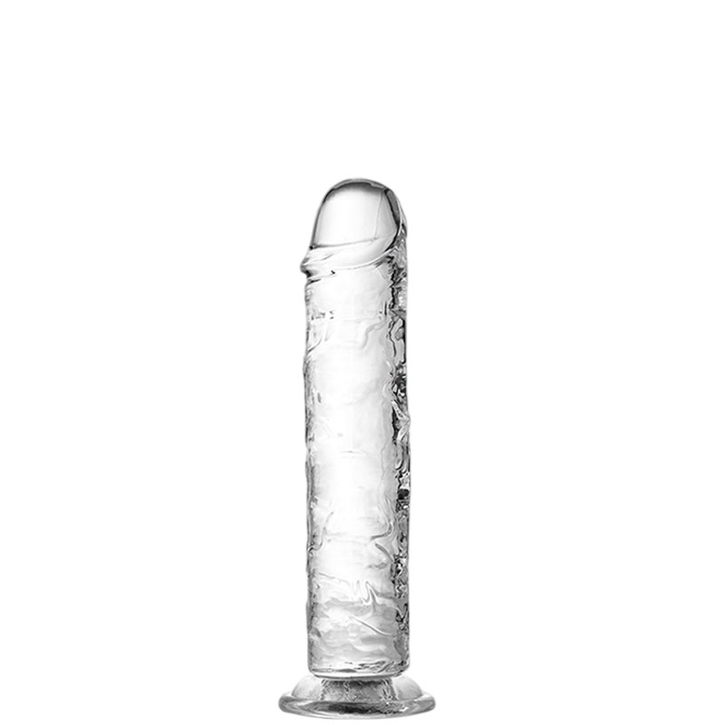 Prótese em TPE Transparente com Glande Realística, Veias Salientes e Ventosa - Dildo 9.8 ''XL'' | 22,7 x 4,2 cm - 2
