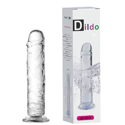 Prótese em TPE Transparente com Glande Realística, Veias Salientes e Ventosa - Dildo 9.8 ''XL'' | 22,7 x 4,2 cm