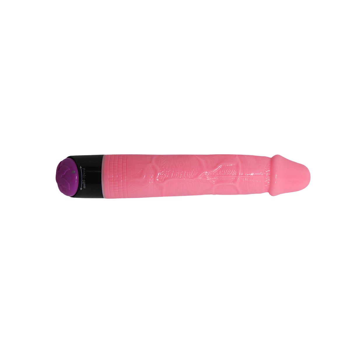 Prótese em PVC no Formato Realístico de Pênis Pink com Glande, Veias e Vibração Multivelocidade - Ly Baile Pink Vibe | 18,5 x 3,9 cm - 6