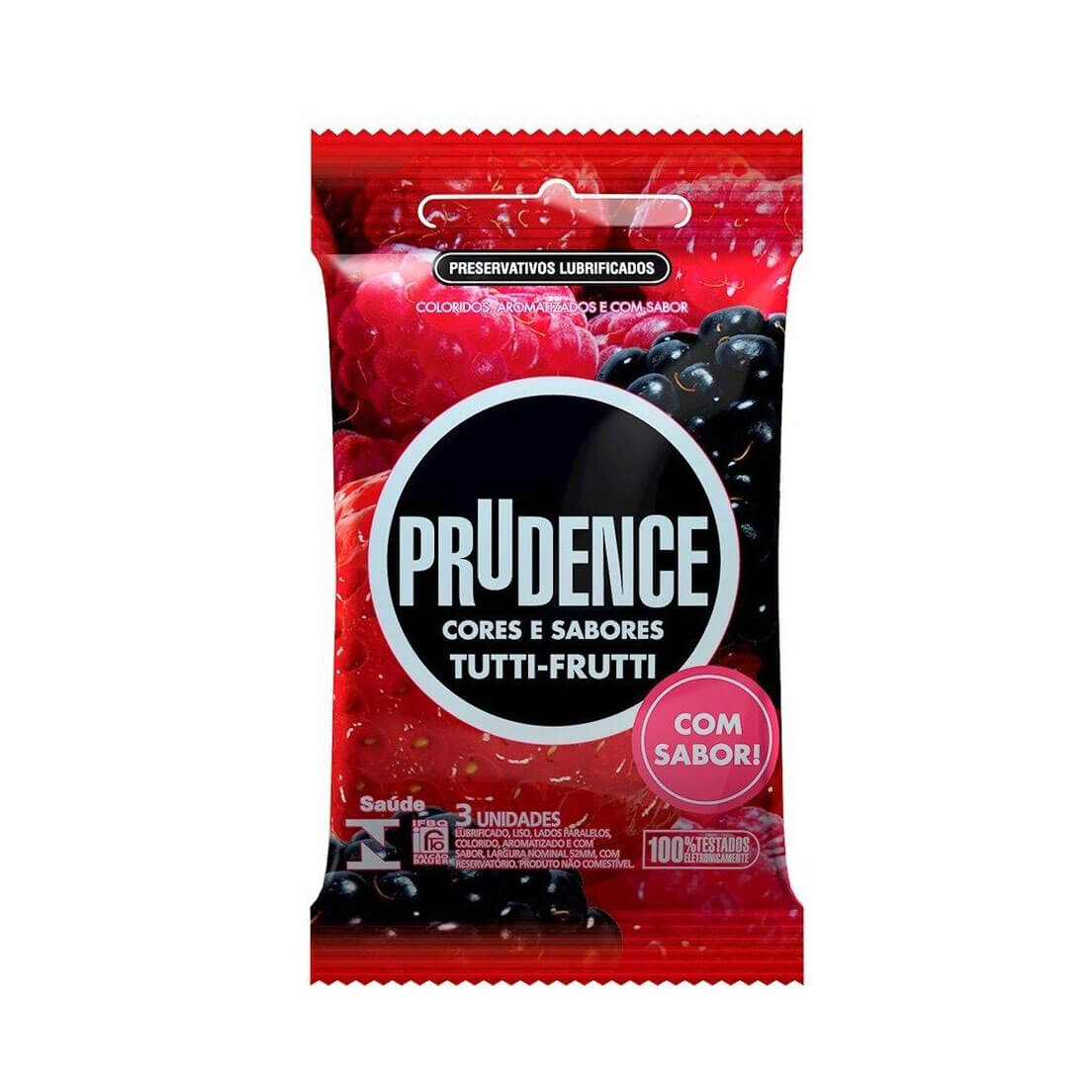 Preservativo com Aroma, Cor e Sabor de Verdade - Prudence Cores e Sabores | 3 Unidades | Disponível em 12 Sabores - 5