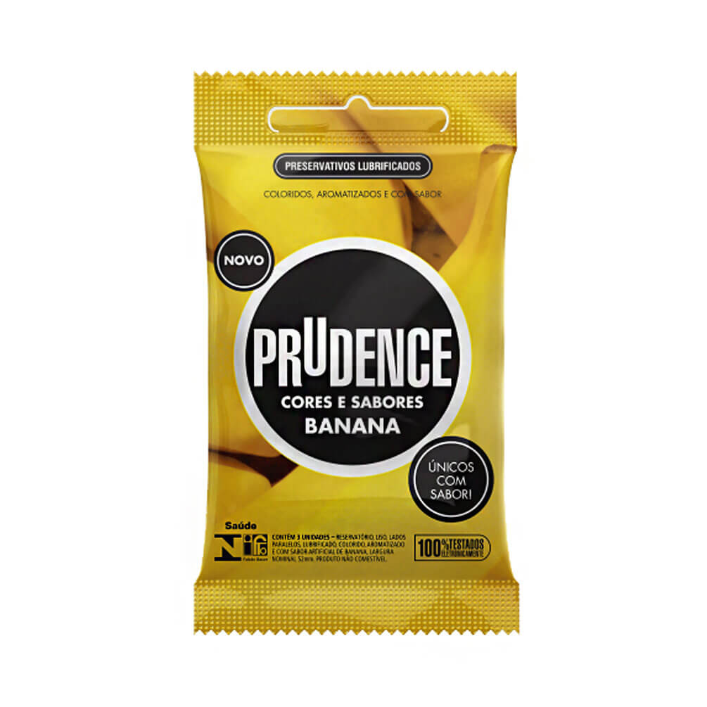 Preservativo com Aroma, Cor e Sabor de Verdade - Prudence Cores e Sabores | 3 Unidades | Disponível em 12 Sabores - 10