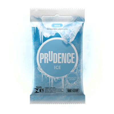 Preservativo com Efeito que Esfria - Prudence Ice - 3 Unidades