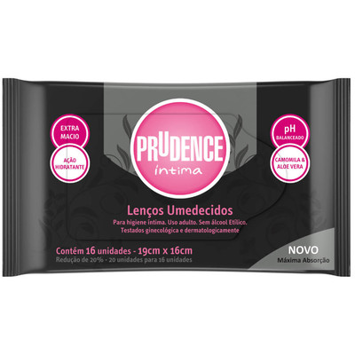 Foto 1 do produto Prudence Íntima - Lenço Umedecido para Higiene Íntima Feminina