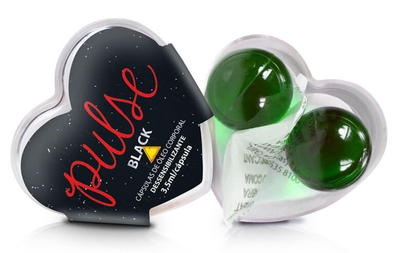 Bolinhas Explosivas Excitantes com Efeito Dessensibilizante - Pulse Black - 2 Unidades - 1
