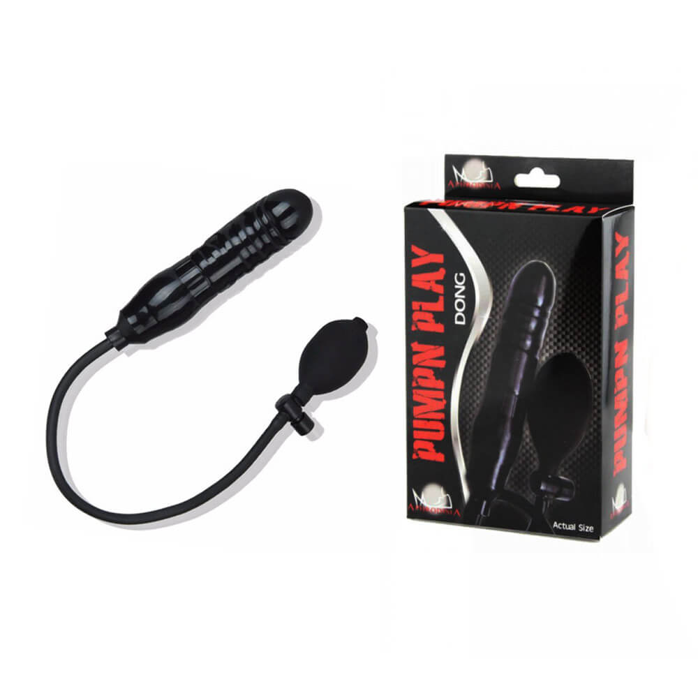Prótese Peniana Realística Inflável com Pera de Bombeamento e Válvula de Descompressão do Ar - Pumpn Play Dong | Disponível em 2 Cores - 4