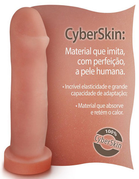 Pura Ambição - Capa Peniana em Formato de Pênis em CyberSkin - 18 x 4,5 cm - 2