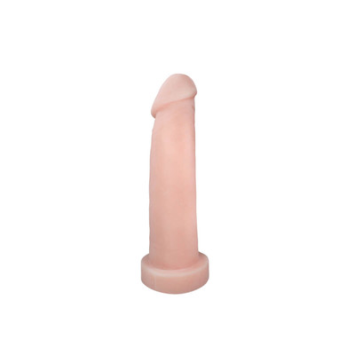 Pura Ambição - Capa Peniana em Formato de Pênis em Cyberskin Liso com Glande Definida - 19,4 x 4,5 cm | Cor: Bege
