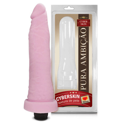 Foto 1 do produto Pura Ambição - Prótese Realística em Formato de Pênis em Cyberskin com Vibrações Multivelocidade - 20 x 5 cm