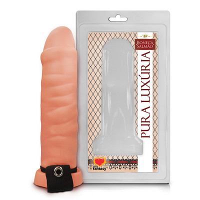 Foto 1 do produto Pura Luxúria - Capa Peniana em Formato de Pênis Prepúcio em PVC e Cinta Elástica - 14,3 x 3,7 cm | Modelo: 1920B