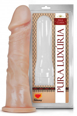 Pura Luxúria - Prótese Feita em PVC com Formato de Pênis Realístico com Veias Salientes e Glande  Definida - 17,5 x 4,2 cm - 1