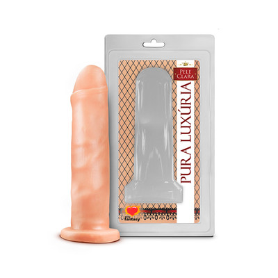 Prótese com Formato de Pênis com Prepúcio, Veias e Base Achatada - Sexy Fantasy My Dick | 15,5 x 4 cm