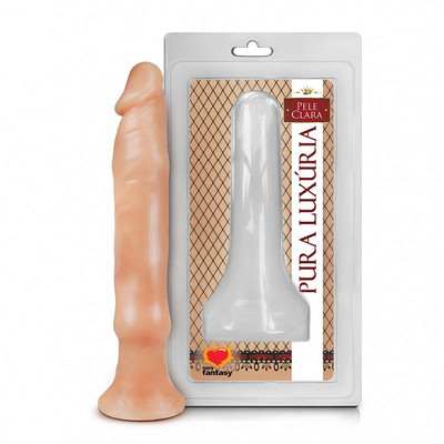 Foto 1 do produto Pura Luxúria - Prótese com Formato de Pênis Realístico com Veias Salientes e Glande Definida - 14 x 2,5 cm | Modelo: 1141A.B