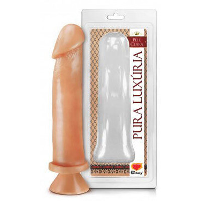 Foto 1 do produto Pura Luxúria - Prótese em Formato de Pênis Realístico com Corpo Liso, Glande Definida e Ventosa - 17,4 x 4 cm