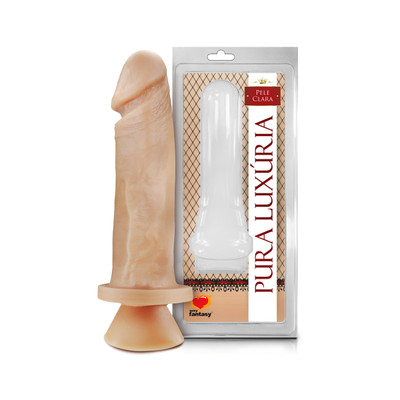 Prótese no Formato de Pênis Realístico com Veias Suaves, Glande Definida e Ventosa - Sexy Fantasy Pura Luxúria | 16,7 x 4,2 cm