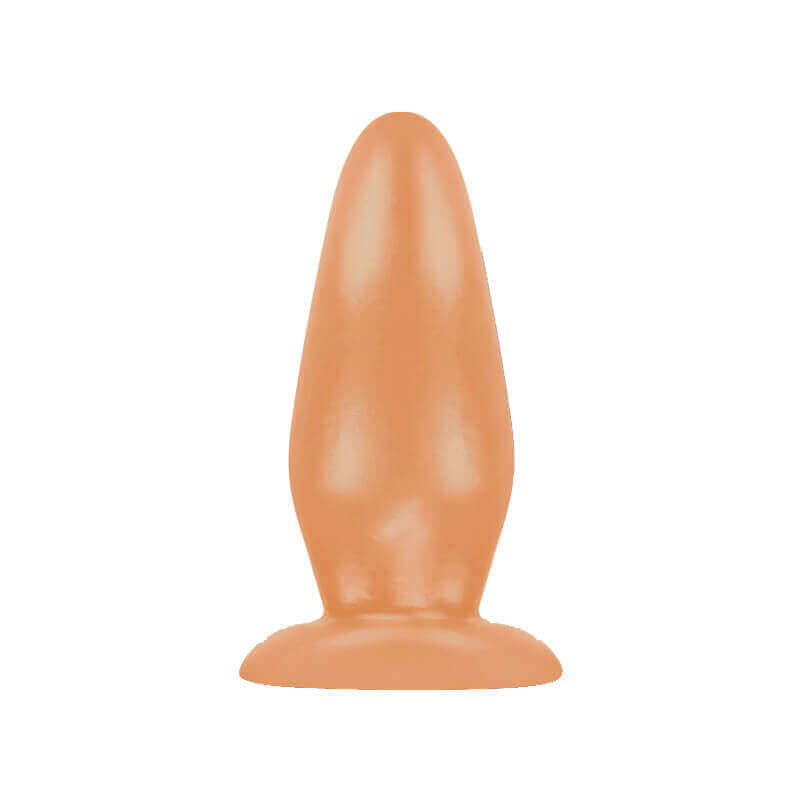 Pura Ousadia - Plug Anal Cônico Feito Plastisol - 11,5 x 5,5 cm | Cor: Bege - 3