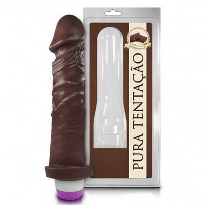 Prótese Realística com Aroma e Multivelocidade de Vibração - Sexy Fantasy Pura Tentação | 17,5 x 4,6 cm | Disponível em 3 Aromas
