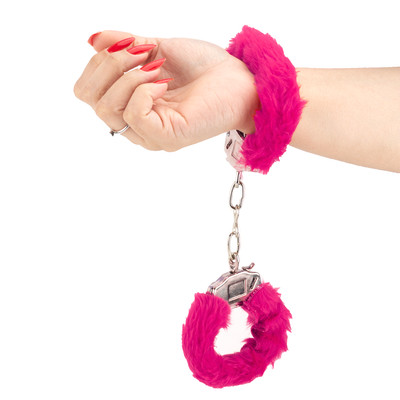 Algemas em Metal com Capa de Pelúcia e 2 Chaves - Puro Fetiche | Cor: Rosa