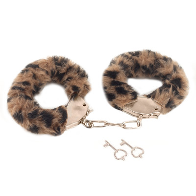 Algemas em Metal com Capa de Pelúcia e 2 Chaves - Puro Fetiche | Cor: Onça