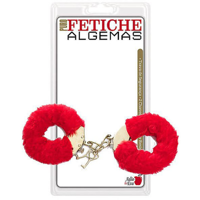 Puro Fetiche - Algemas em Metal com Capa de Pelúcia e 2 Chaves | Cor: Vermelho