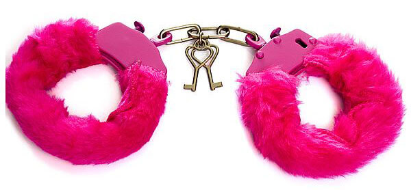 Puro Fetiche - Algemas em Metal com Capa de Pelúcia e 2 Chaves | Cor: Rosa - 2