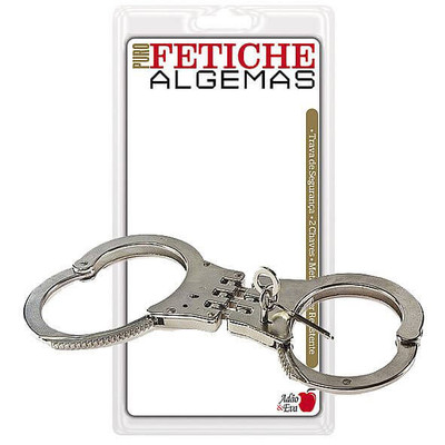 Foto 1 do produto Puro Fetiche - Algemas em Metal com Dobradiças Resistentes, Trava de Segurança e 2 Chaves
