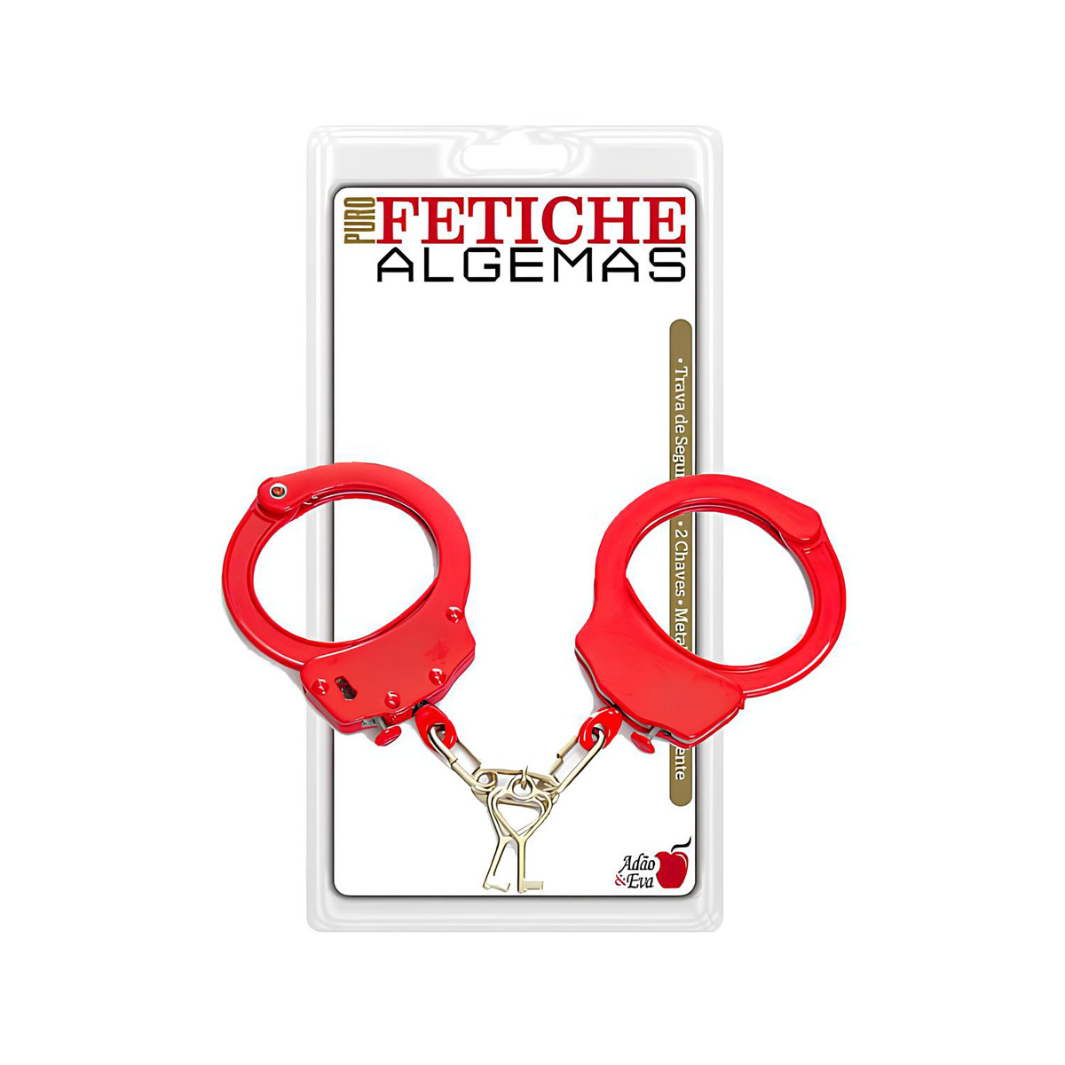 Algemas em Metal com Trava de Segurança e 2 Chaves - Puro Fetiche | Disponível em 4 Cores - 5