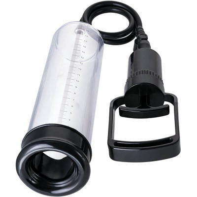 Foto 3 do produto Bomba Peniana Manual com Manopla e 3 Anéis Penianos - Q-Toys Vacuum Pump | 22 x 6,1 cm