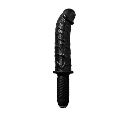 Foto 2 do produto Rammer - Prótese Realista em Silicone com Glande Definida, Veias, Base para Apoio e 10 Modos de Vibrações - 22 x 5,6 cm | Cor: Preto