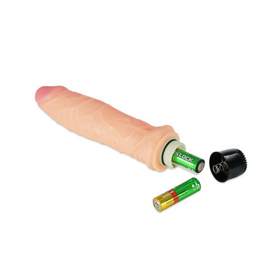 Foto 2 do produto Real Feel 8 - Prótese Realística em Formato de Pênis com Glande, Veias e Vibração Multivelocidade, Resistente à água - 17 x 4 cm