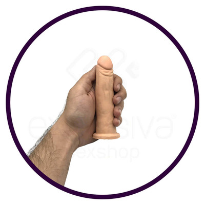 Real Peter - Cinta em Courvin com Prótese com Formato de Pênis Realístico em Silicone - 12,2 x 3,4 cm | Cor: Bege